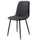 ODM Metal Fadeless Black Leather Dining Room Chairs For Restaurant