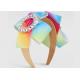 Creative gradient color rainbow hair hoop headbands lady girls fashion exaggerated insert drill Yiwu accessories