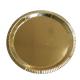 Food Grade Disposable Biodegradable Paper Plates Round Gold for Restaurant