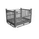 Folding Q235 Stackable Mesh Pallet Cages Warehouse Grid Box Metal