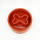 Colorful Ceramic Pet Bowl , Rounded Ceramic Dog Slow Feeder For Food Water Feeding
