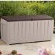 White 0.6mm HDPE 400L Outdoor Storage Box Shed