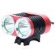Wide Beam High Power LED Bike Light Waterproof Durable With Battery Pack