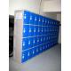 8 Tier Blue ABS Plastic Lockers Swimming Pool Lockers With Combination Lock