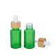 30ml Frosted Green Glass Dropper Bottles Essential Oil Bottle With Bamboo Dropper