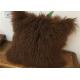 Customized Color / Size Mongolian Sheepskin Decorative Throw Pillow 10-15cm Wool