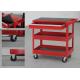 32 Inch Color Customizable Metal Tool Cart On Wheels With Drawer And 2 Trays