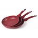 32cm Marble Coating Red PROA Free Frying Pan Set With Lids