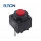 Silent Push Button 2 Pin 6.2X6.2 Mm Tactile Switch Momentary With Red Button