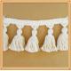 Handmade OEM cotton pompom lace trimmings tassels fringes for curtain decoration