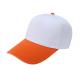 Kids Stylish Baseball Caps Stitching White And Orange , Washed Canvas Baseball Hat