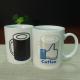 Souvenir gift  coffee cup photo color changing ceramic mugs stocked