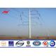 13M 6.5KN 3mm Steel Utility Pole for 230kv termination tower with galvanization surface