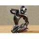 Abstract Bronze Statue Kissing Love Couple Thermal Coloring Coating