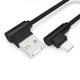 Double Elbow Type C USB Cables 20CM Fast Charging For Smartphone