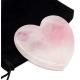 100% Natural Jade Rose Quartz Heart GuaSha Shape Scraping Massage Scraper for Face Tool