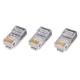 Customized Ethernet with Gold Plated Pass Through UTP RJ45 Cat5/6 Shielded Connector