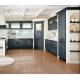 Modern Blue Kitchen Cabinets 18mm Plywood Case With White LED Light