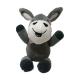 PP Cotton 0.2m 0.66ft Grey Donkey Infant Plush Toys Stuffed Animal With Bell
