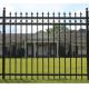 60*60mm Post Size Metal Garden Fencing , Black Rod Iron Fence 2.0m --2.5m Length