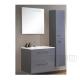 High Glossy White MDF Bathroom Vanity Customized Furniture With Metal Legs