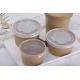 Disposable Takeaway 32oz Bamboo Paper Salad Bowls With Clear PET Lid
