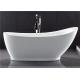 Elegant Oval Freestanding Soaking Bathtubs With Faucet Customized Color