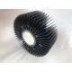 Big size black anodized aluminum extrusion sunflower heatsink skiving drilling machining