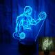 Hot sale muscle man 3D LED night light for kids boys Dumbbell fitness control LED visual light Gift 3D table lamp