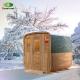 Adjustable Ventilation Cedar Outdoor Sauna With Bluetooth Music System / Full Glass Door