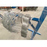 Welded Galvanized Concertina Razor Barbed Wire Fencing With Loops For Protection