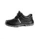 Black Embossed Cow Leather Steel Toe PU Sole Puncture Resistant Closure Fashion Steel Toe Shoes