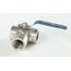 Compact Floating Ball Valve With PTFE Seat And Thread NPT BSP End