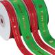 Hot Foil Type Personalised Printed Ribbon Red / Green Color CE Certification