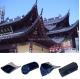 Construction Material Chinese Glazed Roof Tiles Blue Kaolin Clay Villa