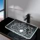 CNC Engraving Bathroom Wash Basins Rectangular Counter Top Scratch Resistant Super Clear