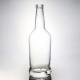 Customized Logo Glass Collar 700ml Round Liquor Bottle for Vodka Brandy Whisky and More
