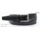 Black Fashion PU Mens Dress Belts Nickel Satin Classic Buckle Available 3.35cm Width