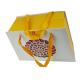 OEM Customized Box Packaging Packing Paper Box Printing Open Shape Yellow Color Cardboard Box with Handle