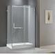 Rectangular shining stainless steel shower enclosure 900*1200 with one sliding door and two fixed panels
