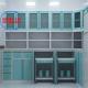 Full Steel Hospital Clinic Furniture Treatment Cabinet Hinge 110 Degree L 3000*W 600*H 850-900mm