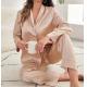 Luxury 2 Piece Set Sleepwear Girl Long 100% Silk Pyjama Satin Washable For Women