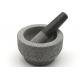 Natural Pitted Granite Stone Mortar And Pestle Set Kitchen Tool Guacamole Bowl