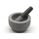 Natural Pitted Granite Stone Mortar And Pestle Set Kitchen Tool Guacamole Bowl