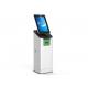 Freestanding Self Service Kiosk Touchscreen With Passport Reader For Airport