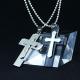 Fashion Top Trendy Stainless Steel Cross Necklace Pendant LPC403