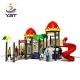 Castle Themed Children Plastic Outdoor Swing Sets For Kindergarten