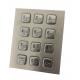 4 x 3 vandal proof numeric metal keypad with USB PS2 cable for  public security phone