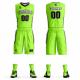 OEM Competition Clothing , High School Basketball Jerseys Bulk Plain Green Color