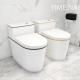 White Gold Siphon Flushing Modern Toilet Bowl Ceramic One Piece